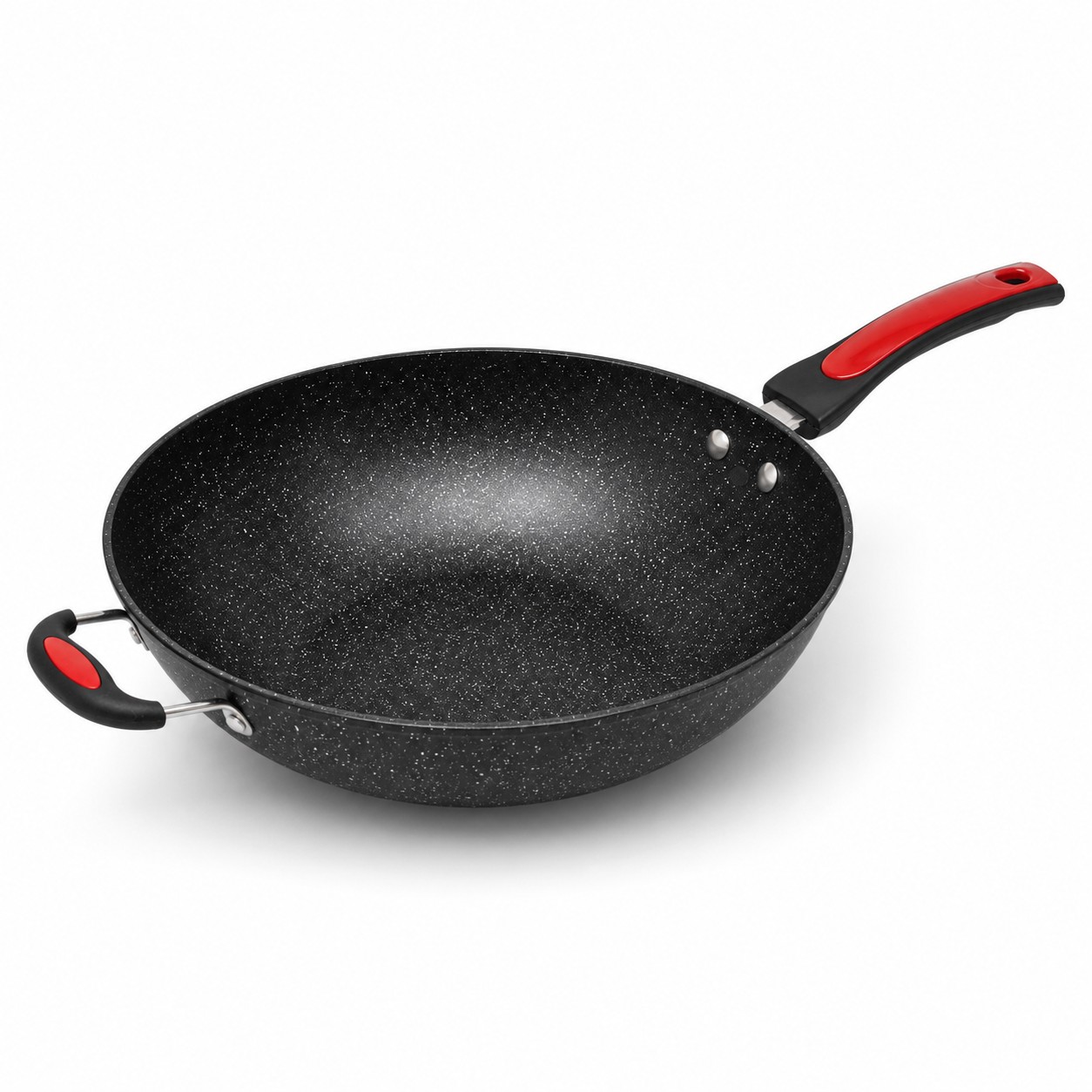 Long Handle Non-Stick Chinese Wok -  34cm