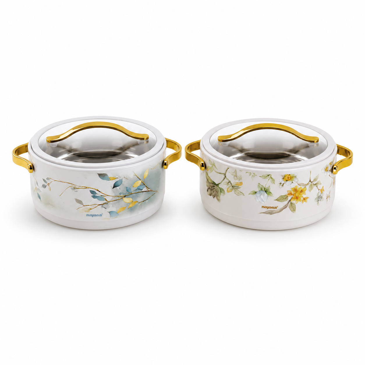 Bethany Hot pot with Glass lid - 1.5L - Blue and white