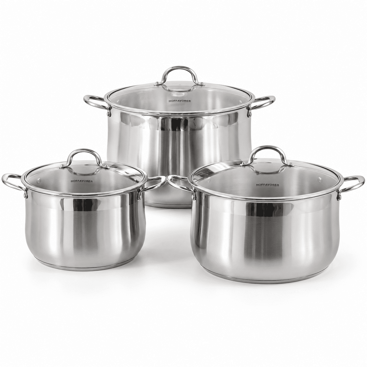 3pc Jumbo Stainless Steel Stockpot Pot 36-38-40 cm