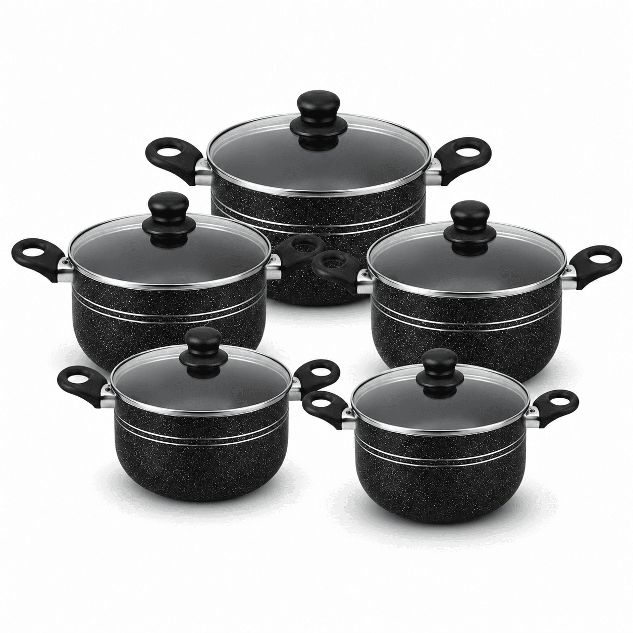 5pc Non Stick Aluminiun Pot Set (18-20-22-24-26cm)